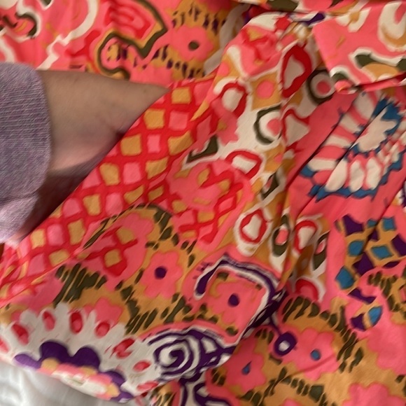 J.Crew Poplin Midi Button Down Vibrant Colors Side Pockets Prepppy Sun Dress Sz2 - Picture 7 of 10